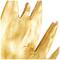 26" Gold Leaf Textured Metallic Palm Sculpture with Stand